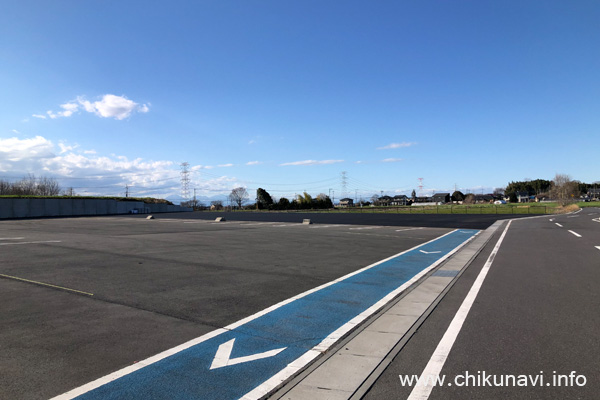 茨城県西部メディカルセンターの西側に新設された駐車場 [2024年3月27日撮影]