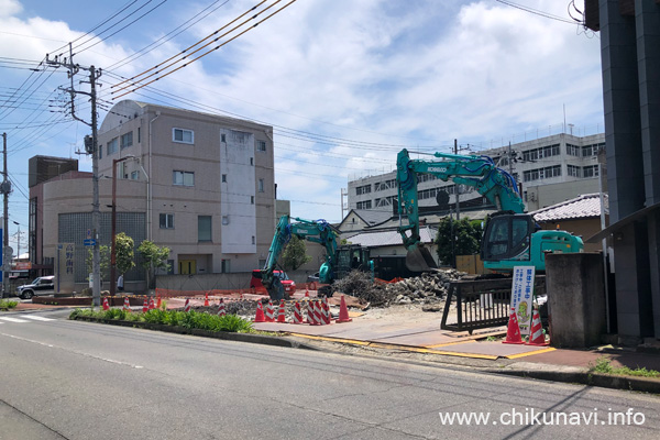 建物が解体された下館シネマ１ [2024年7月17日撮影]