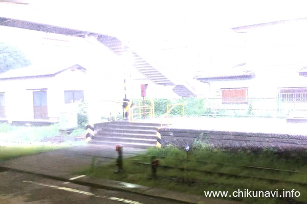 大田郷駅周辺を襲った猛烈な雷雨 [2024年7月27日撮影]