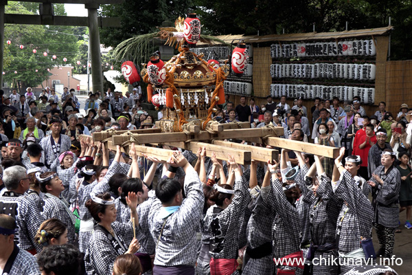 下館祇園まつり 姫神輿のお宮入り   [2024年7月28日撮影]