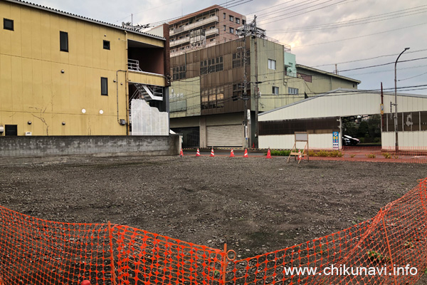 さら地になった下館シネマ１跡 [2024年7月29日撮影]