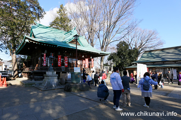 下館大町通りだるま市の日の羽黒神社 [2025年1月13日撮影]