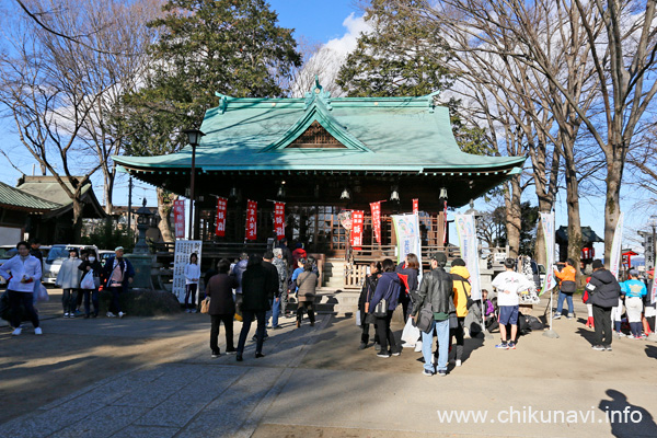 下館大町通りだるま市の日の羽黒神社 [2025年1月13日撮影]