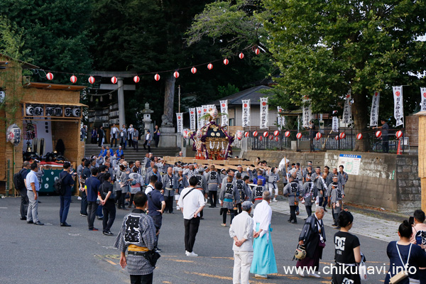 下館祇園まつり 羽黒神社を出発する明治神輿 [2026年7月23日撮影]