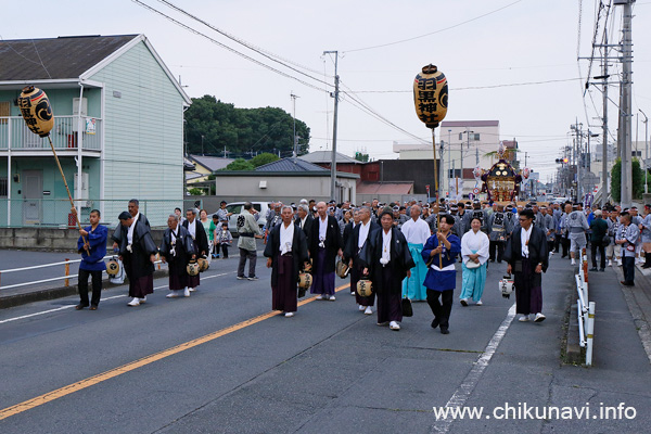 下館祇園まつり 本城町を渡御する明治神輿 [2026年7月23日撮影]