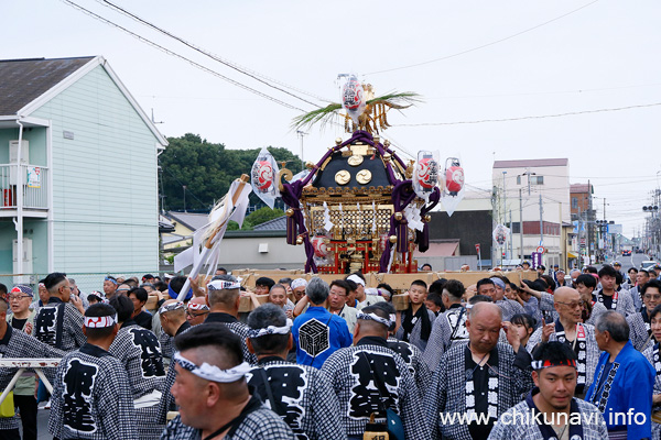 下館祇園まつり 本城町を渡御する明治神輿 [2026年7月23日撮影]
