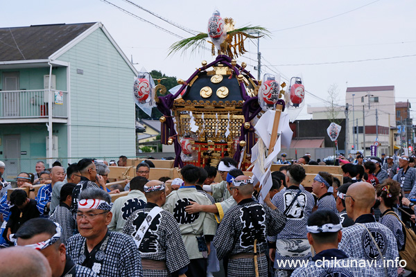 下館祇園まつり 本城町を渡御する明治神輿 [2026年7月23日撮影]
