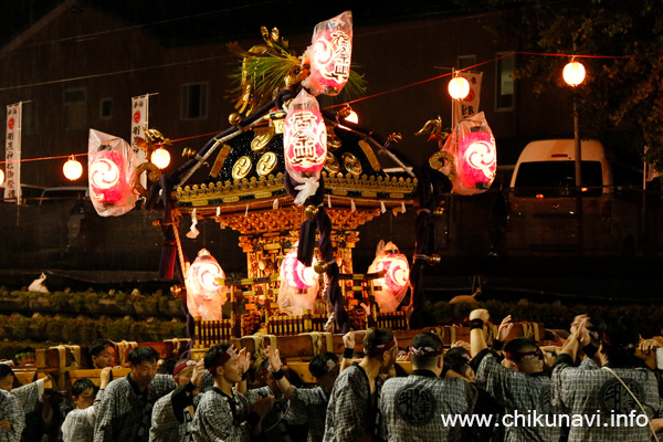 下館祇園まつり 羽黒坂を登り御仮屋に向う平成神輿 [2026年7月23日撮影]