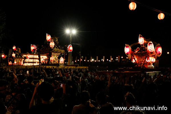 下館祇園まつり 平成神輿、明治神輿、姫神輿の共演 [2026年7月23日撮影]