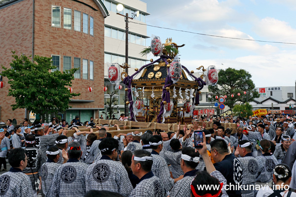 下館祇園まつり アルテリオ前から渡御開始した平成神輿 [2026年7月25日撮影]