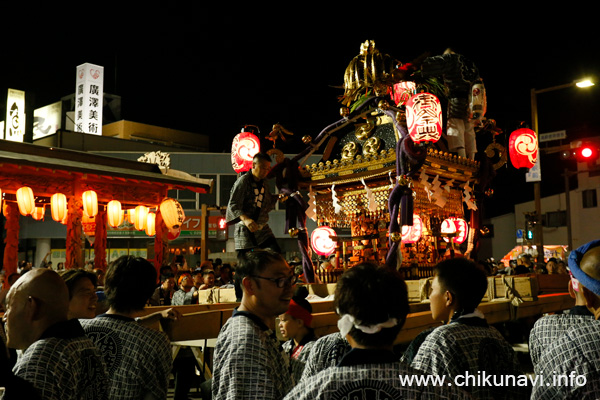 下館祇園まつり 宮入道中の開始を待つ平成神輿 [2026年7月25日撮影]