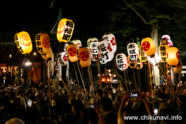 下館祇園まつり 平成神輿を先導する高張提灯 [2026年7月25日撮影]